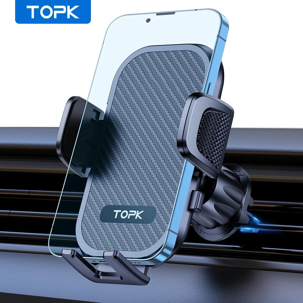 TOPK Car Phone Holder, Suction Cup and Air Vent Mount